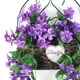 thumbnail image 5 of EeaseMX VORCOOL - Flores artificiales colgantes de 4 pétalos, color violeta, para decoración de bodas y hogar (morado oscuro), 5 of 7