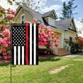 thumbnail image 2 of ANLEY Double Sided Premium Garden Flag, Thin Red Line USA Decorative Garden Flags 18 x 12.5 Inch, 2 of 6