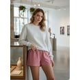 thumbnail image 4 of Women's Summer Shorts, High Waist Trendy Loose Fit, Casual Beach Vacation Lounge Bottoms, Comfortable Daily Outfits for Women, 4 of 9