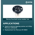 thumbnail image 4 of Marine Tech Tools Mercury Prop Shaft Carrier Installer & Removal Tool, Removes & Installs Lower Bearing Carrier, Replaces Mercury 91-13664, 4 of 7