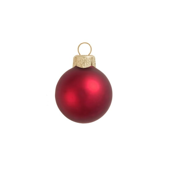 Whitehurst 6ct Red Christmas Matte Finish Glass Ball Ornaments - 4" (100mm)