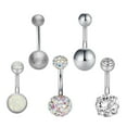 thumbnail image 4 of kusrkot 5 Sets Zircon Body Piercing Jewelry Fit For Navel Eyebrow Tragus s Gifts, 4 of 9