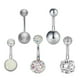 thumbnail image 4 of 5 piercings de circonita para el ombligo y la ceja, regalos para mujeres y niñas. Plata, 4 of 9