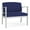 Cobalt, variant on Amherst Steel Reception Waiting Bariatric Chair / Silver Steel / Light Gray