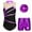 Purple, variant on YONGHS Kids Girls Gymnastics Dance Outfit Ice Skating Leotard Unitard with Shorts Hair Tie Set Gold 10