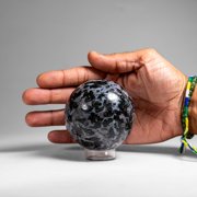 Genuine Polished Indigo Gabbro (3) Sphere from Madagascar (1.3 lbs)