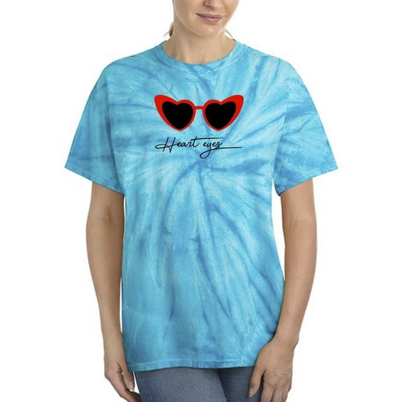 Retro Red Heart Sunglasses Tie Dye Cyclone Women -Image by Shutterstock, Female Small