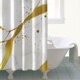 thumbnail image 4 of White Gold Marble Pattern Shower Curtain 72"x72" ,Bathroom Decorative Shower Curtains Set with 12 Hooks,Modern Waterproof Washable Shower Curtain, 4 of 6