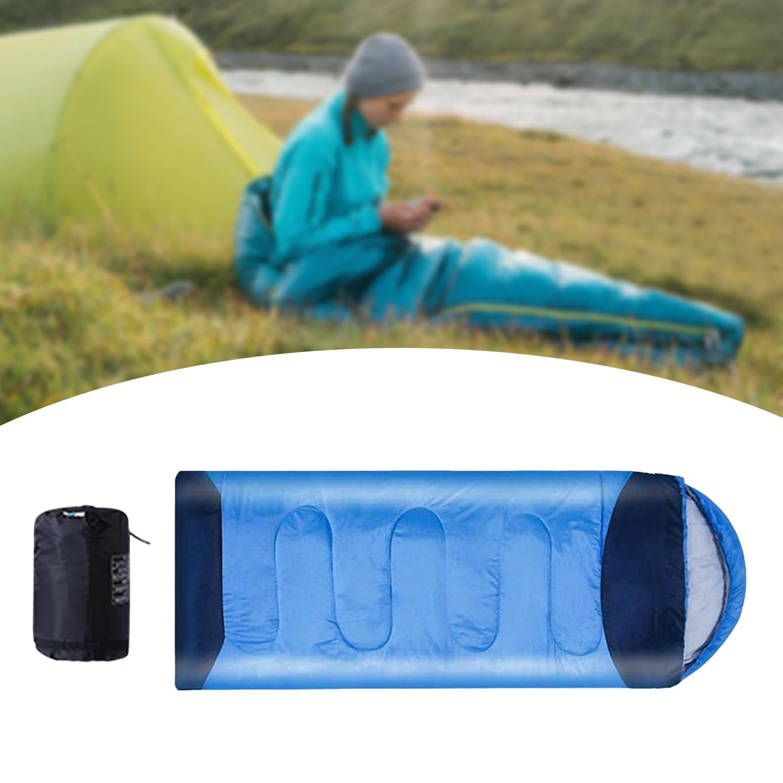 Wswqop Envelope Sleeping Bag Camping Sleeping Bag 86.6 inch x 29.5 inch Lightweight for Blue 1.8kg