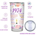thumbnail image 2 of 50th Birthday Gifts for Women 50th Birthday Tumbler Gift Ideas Happy 50 Year Old Birthday Gift for Mom Grandma 50th Birthday Decorations Back in 1974 Travel Tumbler 20OZ, 2 of 6