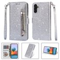thumbnail image 1 of Case for FOXDOCK Samsung Galaxy A34 5G Glitter Zipper Wallet Case with Short Hand Strap, 1 of 4