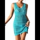 thumbnail image 3 of Trajes de Baño para Mujer, Verano 2025, Crochet, Tejido Calado, Vestidos de Playa. Azul XL, 3 of 10