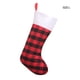 thumbnail image 5 of Bolsa de regalo de calcetín de Navidad, adorno colgante para el hogar, accesorios colgantes para festivales, calcetines de Navidad a cuadros de Kits de decoración para fiestas Negro rojo Largo Bewildely HA070257-01, 5 of 6