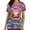 A11 Pink, variant on Holiday Scrub Tops for Women V Neck Christmas Tree Print Nursing Shirts Short Sleeve Caregiver Uniform with Pockets Winter Medical Hospital Workwear