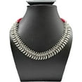 thumbnail image 2 of Ethnic Necklaces for Women Silver oxidised Beaded Choker Collar Necklace with and without Pendants Indian Thread Jewelry for Women, 2 of 3
