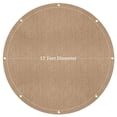 thumbnail image 2 of Covers & All Round Canvas Tarp, 16 oz 550 GSM 28 Mil Heavy Duty Multi-Purpose Tarpaulin Cover for Swimming Pools Hot Tubs Baseball Pitcher Mounds Haystacks and More (Tan, 12 Feet), 2 of 8