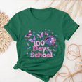 thumbnail image 4 of Youyipin Womens Tops 100 Days Of School Shirt For Women Teacher Graphic T-Shirt Happy 100Th Day Of School Gift Round Neck Short Sleeve Tee Tops Spring Tops For Women, 4 of 5