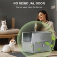 thumbnail image 3 of Caja de arena para gatos de acero inoxidable cerrada PWTAA XL con tapa, 3 of 8