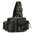 thumbnail image 1 of Tignapoo Sac de Pêche Multifonctionnel Camouflage - Nylon 600D Résistant à l'Eau, Bandoulière Réglable, Multiples Poches de Rangement, Fermetures Éclair Durables, Idéal pour l'Extérieur et les Voyages, 1 of 6
