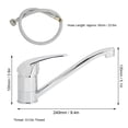 thumbnail image 4 of HURRISE Water Faucet,G 1/2in Thread Copper Hot and Cold Water Kitchen Faucet 360 Degrees Rotation Sink Water Tap,Water Tap, 4 of 9