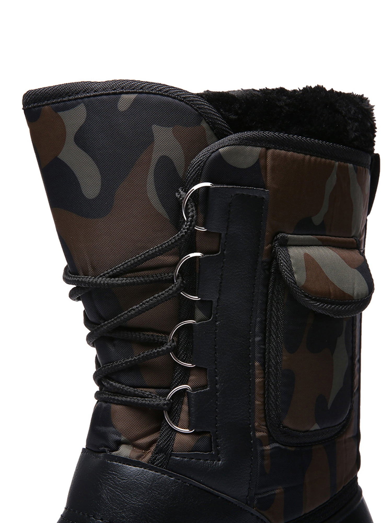 Mens Winter Snow Boots Warm Shoes Lightweight Outdoor Water Resistant Hiking Boots for Men