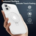 thumbnail image 5 of KOMI Magnetic for iPhone 16 Plus Case with Invisible Stand, [10 FT Drop Protection] [Velvety Touch] Slim Translucent Matte Back Shockproof Phone Case for iPhone 16 Plus 6.7'', White, 5 of 7