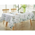thumbnail image 3 of Outdoor Tablecloth with Umbrella Hole and Zipper Rectangle 52 x 70 Inch Waterproof Eucalyptus Leaves Floral Zippered Table Cloth, Fabric Table Cover for Spring/Summer/Picnic/Camping/Patio, Green, 3 of 7