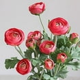 thumbnail image 4 of Artificial Ranunculus Flowers with Real Touch Stem Spray for Home Garden Decoration (White), 4 of 5