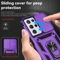 thumbnail image 4 of for Samsung Galaxy S21 Ultra Case with Camera Lens Cover HD Screen Protector, Military-Grade Drop Tested Magnetic Ring Holder Kickstand Protective Phone Case for Samsung Galaxy S21 Ultra 5G (Purple), 4 of 17