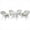 Tan/white, variant on 5 Piece White Wicker Dining Set - Tan Cushions