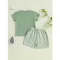 thumbnail image 5 of Baby Toddler Boy Shorts Set 6 12 18 24 Months 2T 3T 4T Duck Embroidery Short Sleeve T-shirts Plaid Elastic Waist Shorts 2 Piece Boys Summer Outfit, 5 of 9