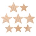 thumbnail image 1 of 10 estrellas de madera sin terminar para manualidades, adornos de madera natural de cinco puntas para fiestas navideñas y proyectos de pintura creativa., 1 of 7
