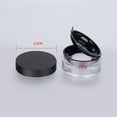 thumbnail image 3 of 20G Empty Powder Case Loose Powder Container Makeup Case Travel Kit Plastic Cosmetic Powder Case Make-up Sponge Holder with Mirror (Black Lids), 3 of 5