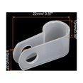 thumbnail image 2 of Unique Bargains R-Type Cable Clip Wire Clamp, 8.4mm 0.33 Inch Nylon Clips White 200Pcs, 2 of 5