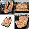 thumbnail image 2 of Xoenoiee Hippie Flower Daisy Car Seat Covers Front Back Seats Set of 15, Steering Wheel Cover Seatbelt Cushion Pad Trash Bin Air Vent Pocket Rearview Mirror Cover Cup Holder Key Chain, 2 of 7