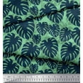 thumbnail image 3 of Soimoi Green Silk Fabric Monstera Leaves Decor Fabric Printed Yard 42 Inch Wide, 3 of 3