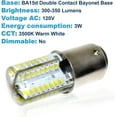 thumbnail image 5 of HQRP 2-Pack 110V LED Light Bulbs Warm White for Bernina 900 / 930 / 940 / 1000 / 1010 Sewing Machine, 5 of 7