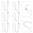 thumbnail image 3 of Collar de cadena de serpiente de 10 piezas: cadena fina de acero inoxidable con forma de serpiente, ideal para fiestas de graduación, atuendos casuales y estilo minimalista., 3 of 6