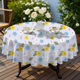 thumbnail image 4 of Pioneer Flower Floral Print Pattern Round Tablecloth 60 X 60 Inch, Wrinkle Resistant Wipeable Table Cloth for Kitchen Dining Picnic Patio Party, 4 of 6