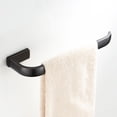thumbnail image 2 of Minimalist Brass Wall Mounted Towel Rack Single Pole Towel Rail Rack Storage Holder Black, 2 of 10