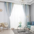 thumbnail image 2 of Labymos Decdeal 1PCS Rideaux Étoilés Style Creux Transparents Colorés Double Couche, 2 of 8