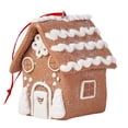 thumbnail image 2 of Christmas Gingerbread House Ornament, Mini House Hanging Ornament, Brown Icing Roof Design for Christmas Tree, Wreath, Garland and Festive Holiday Display, 2.75 Inch, 2 of 7