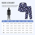 thumbnail image 4 of Naloa flower Skull crystal Men’s Pajamas Set - Long Sleeve Button Down Sleep Shirt and Pajama Bottoms Sleepwear Set-Medium, 4 of 7