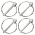 thumbnail image 1 of Uxcell 4 paquetes de 1/8" x 1-3/8" Pasador de Seguridad con Anillo, Pasador de Seguridad Redondo de Acero Inoxidable, Plata, 1 of 7