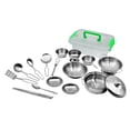 thumbnail image 4 of Juego de utensilios de cocina de acero inoxidable de 17 Uds., juguetes de cocina para niños, juguetes de cocina, juegos de rol, juguetes de, 4 of 9