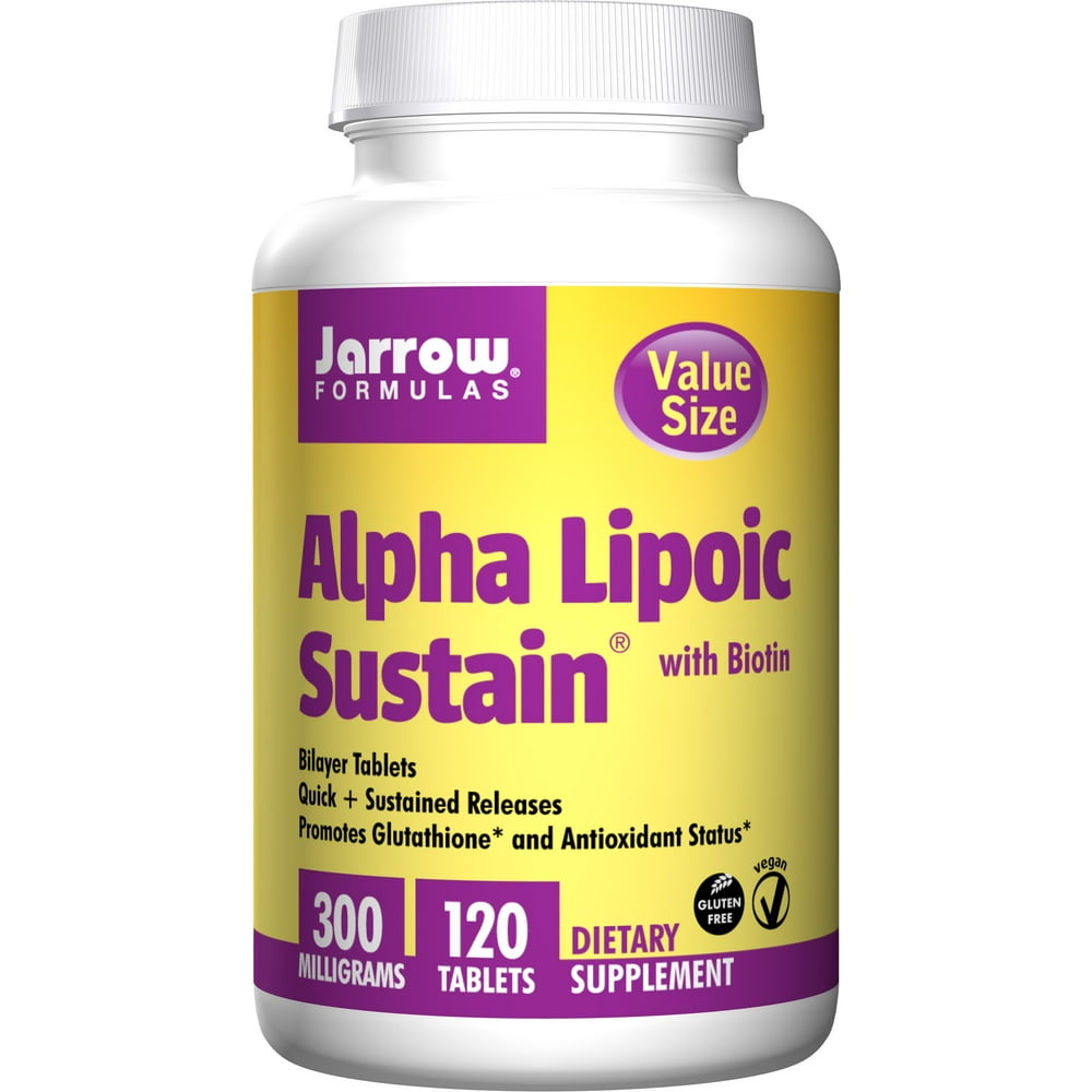 Jarrow Formulas Alpha Lipoic Sustain, Supports Cardiovascular Health, 300 mg, 120 Sustain Tabs