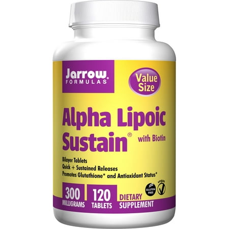 Antioxidant Formula 100 Tabs Jarrow Formulas Alpha Lipoic Sustain, Supports Cardiovascular Health, 300 mg, 120 Sustain Tabs ()