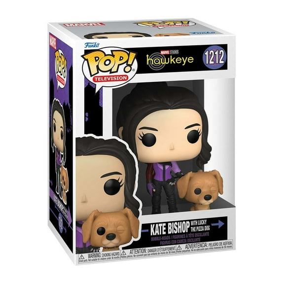 Funko Pop! POP & Buddy: Hawkeye - Kate Bishop with Lucky the Pizza Dog Vinyl Bobblehead