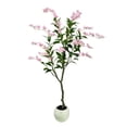 thumbnail image 1 of 6-foot artificial jasmine tree con blanca pot realistic faux tree para indoor y outdoor use grande artificial plant con flowers para home garden wedding y party decor, 1 of 7