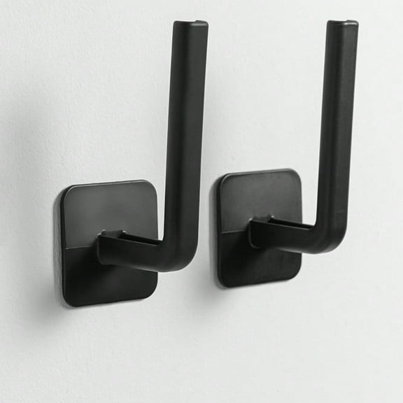 2pcs No-Drill Bathroom & Kitchen Organizer - Heavy-Duty Punch-Free Installation, Space-Saving Wall Hook Rack for Towels, Utensils, Cleaning Cloths - Damage-Free Hanging for Renters/Owners